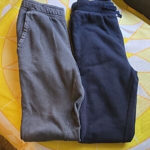 GUC- Kids' Navy and Gray Drawstring Jogger Pants, Size L (10/12)
